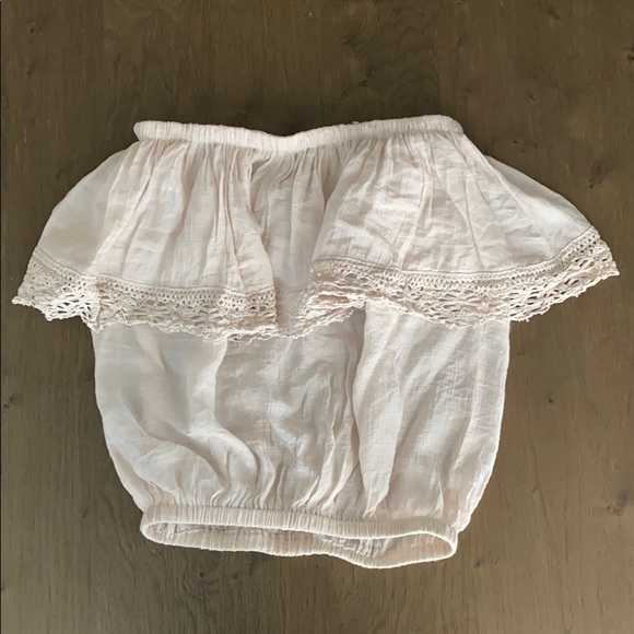 Revolve Lace Bandeau Tube Top - Picture 2 of 4